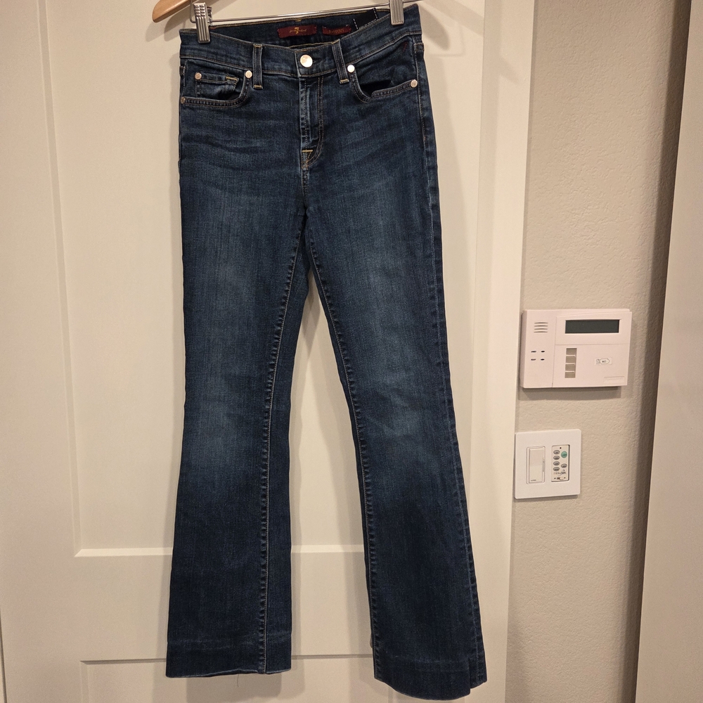 7 For All Mankind Bootcut Women's Stretch Jeans Capsule Embroidered Pockets 27